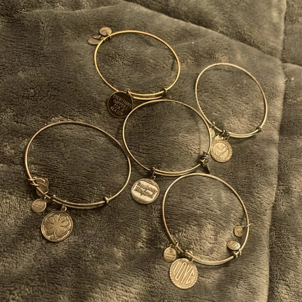 5 Alex and Ani bracelets